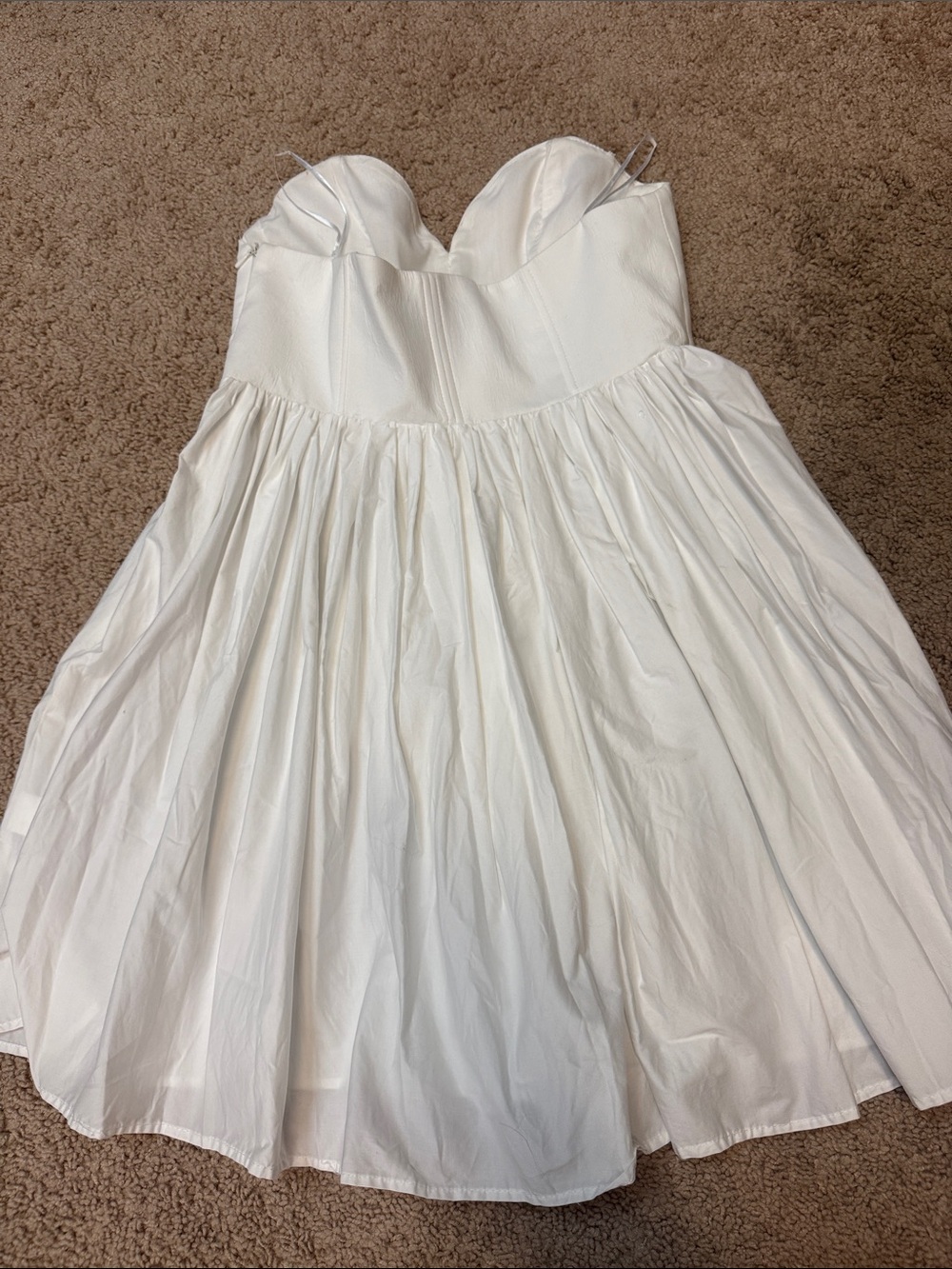 Zara Sweetheart Strapless corset White Dress - Picture 2 of 3